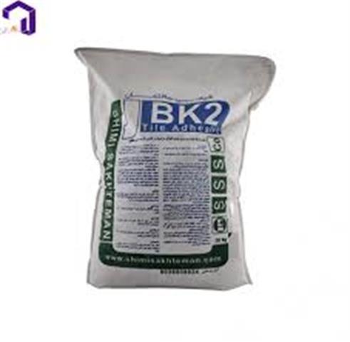 چسب کاشی پرسلان پودری BK2 خاکستری شیمی ساختمان 20 کیلویی